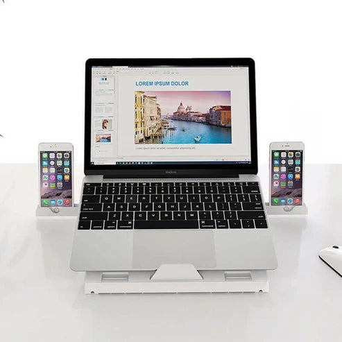 Adjustable Aluminum Laptop Stand for Desk & Monitor