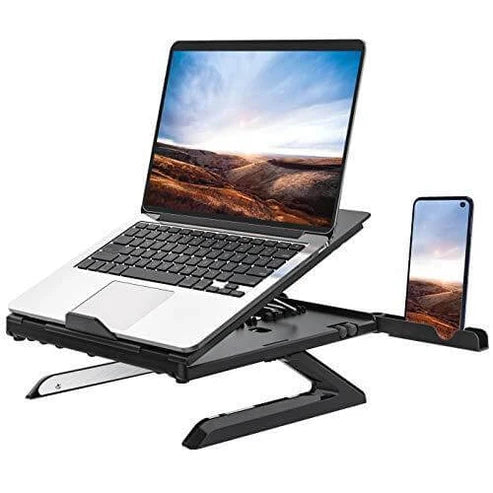 Adjustable Aluminum Laptop Stand for Desk & Monitor