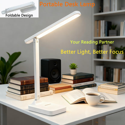 Foldable LED Desk Lamp | Rechargeable Eye-Care Reading Light