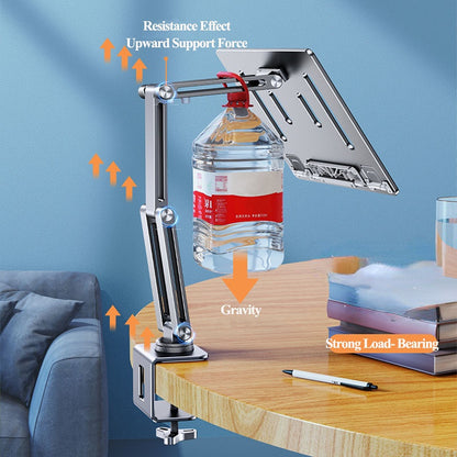 Clamp-On Laptop Stand | Adjustable Aluminium Desk Arm
