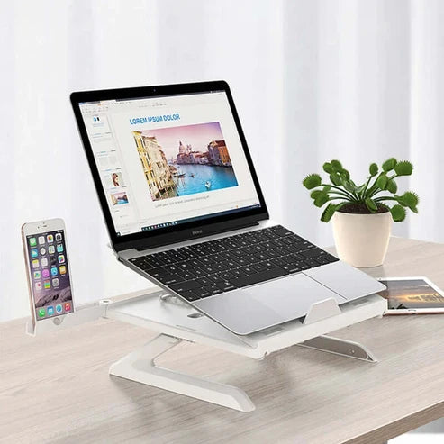 Adjustable Aluminum Laptop Stand for Desk & Monitor